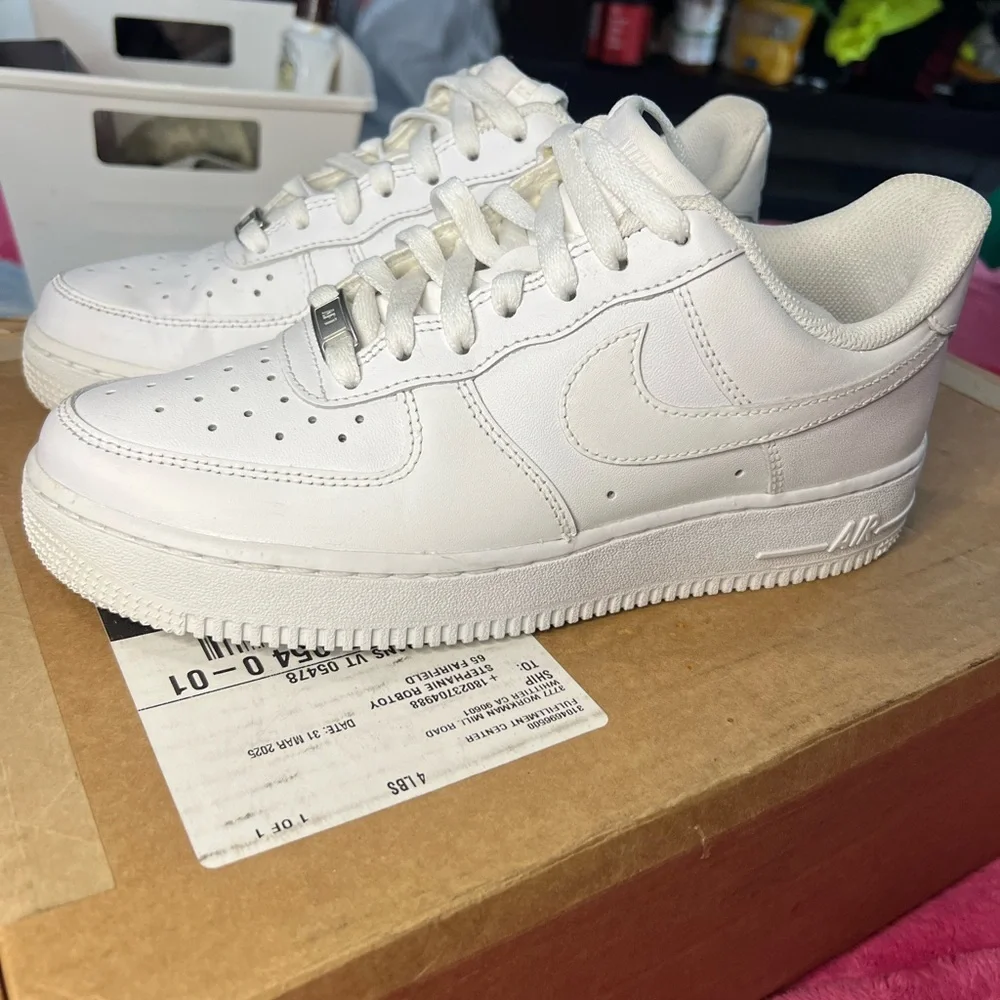 Nike Air Force 1 Low White Sneakers - Picture 3 of 8